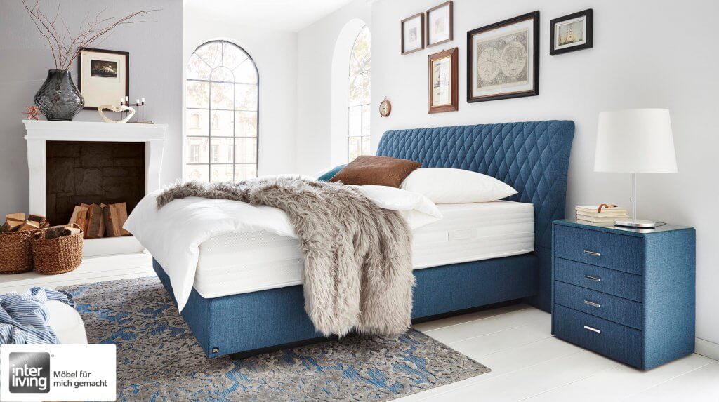 Boxspringbett 1403 kaufen, Boxspringbett Liegefläche 180x200cm , Kopfteil interliving